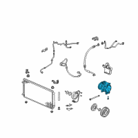 OEM 2009 Honda Ridgeline Compressor Diagram - 38810-RN0-A01