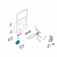 OEM 2001 Nissan Xterra Door Inside Handle Assembly Left Diagram - 80671-3S500