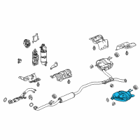 OEM Honda Accord Silencer Complete, Exhuast Diagram - 18305-TVA-A04