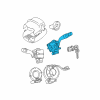 OEM 2007 Toyota Sienna Front Wiper Switch Diagram - 84652-08032