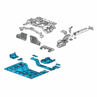 OEM Cadillac Rear Floor Pan Diagram - 22957050