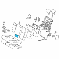 OEM 2018 Lexus NX300 Rear Seat Armrest Assembly Diagram - 72830-78060-C1