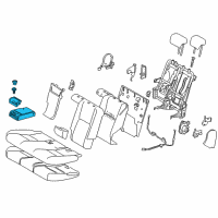 OEM Lexus NX200t Rear Seat Armrest Assembly, Center Diagram - 72830-78020-A3