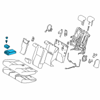 OEM 2019 Lexus NX300 Rear Seat Armrest Assembly Diagram - 72830-78060-A0