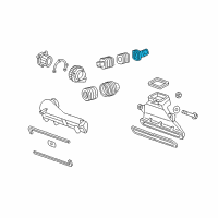 OEM 2005 Honda Accord Muffler B, Fan Diagram - 1J642-RCJ-013