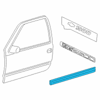 OEM Chevrolet Silverado 3500 Body Side Molding Diagram - 88979825