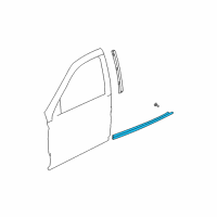 OEM 2001 Saturn L100 Sealing Strip Asm, Front Side Door Window Outer Diagram - 22679786