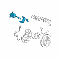 OEM 2008 Acura RL Caliper Sub-Assembly, Left Rear (Reman) Diagram - 43019-SJA-010RM