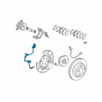 OEM 2005 Acura RL Sensor Assembly, Right Rear Diagram - 57470-SJA-003