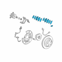 OEM 2005 Acura RL Rear Genuine Acura Pad Set Diagram - 43022-SJA-J02