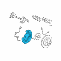 OEM 2008 Acura RL Plate, Passenger Side Brake Back Diagram - 43110-SJA-003