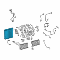 OEM 2018 Toyota Prius Prime Evaporator Core Diagram - 88501-10160