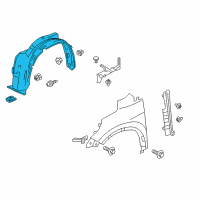 OEM 2014 Honda CR-V Fender Assembly Left, Front Diagram - 74150-T0A-A00