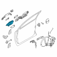 OEM 2012 Infiniti FX35 Handle Assy-Door Inside, Lh Diagram - 80671-1BA0B