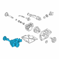 OEM 1998 GMC Jimmy Front Axle Assembly (3.42 Ratio) Diagram - 15756008