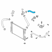 OEM Hyundai Accent Hose-Radiator Inlet Diagram - 25411-H9100