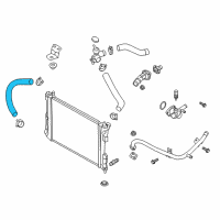 OEM 2018 Hyundai Accent Hose-Radiator Lower Diagram - 25412-H9100