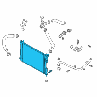 OEM 2018 Hyundai Accent Radiator Assembly Diagram - 25310-H9000