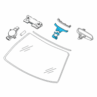 OEM BMW 540i Mirror Base Cover Set Diagram - 51-16-6-817-653