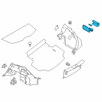 OEM 2018 Nissan Leaf Room Lamp Assy-Luggage Diagram - 26490-JD000