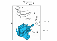 OEM Hyundai Sonata Integrated Electric Booster Diagram - 58500-L5200
