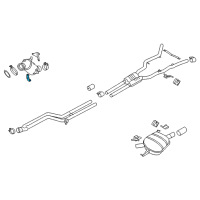 OEM 2017 BMW 535i GT Holder Catalytic Converter Near Engine Diagram - 18-32-7-643-425