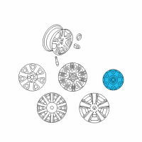 OEM Chrysler Center Alloy Wheel Chrome Hub Cap Diagram - 4782269AC
