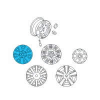 OEM 2002 Chrysler Sebring Wheel Cover Diagram - RA42PAKAD