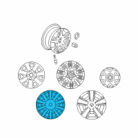 OEM Chrysler Sebring Wheel Cover Diagram - WA25PAKAA