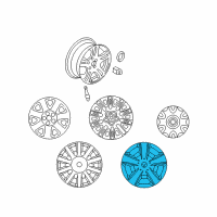 OEM 2003 Chrysler Sebring Wheel Cover Diagram - WA26PAKAA