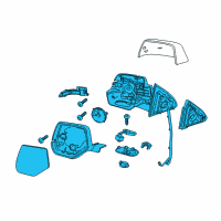 OEM Cadillac Escalade Mirror Assembly Diagram - 23331704