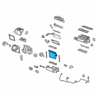 OEM Chevrolet Camaro Evaporator Core Diagram - 92229744