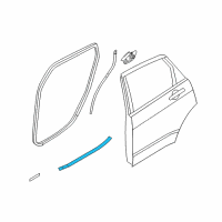 OEM Ford Focus Lower Weatherstrip Diagram - 8S4Z-5425324-A