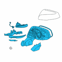 OEM 2021 Toyota RAV4 Mirror Assembly Diagram - 87910-42E31