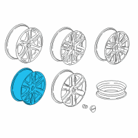 OEM GMC Acadia Wheel, Alloy Diagram - 22996319