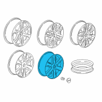 OEM GMC Wheel, Alloy Diagram - 84126416