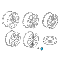 OEM GMC Canyon Hub Cap Diagram - 52015041