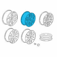 OEM GMC Acadia Wheel, Alloy Diagram - 22996314