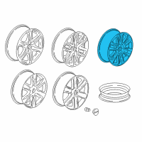 OEM 2019 GMC Acadia Wheel, Alloy Diagram - 84148610