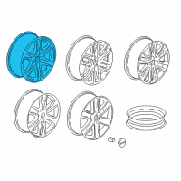 OEM GMC Acadia Wheel, Alloy Diagram - 84377124