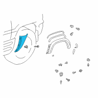 OEM 1996 Toyota RAV4 MOULDING, Quarter, O Diagram - 75652-42900