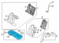 OEM 2020 Hyundai Sonata Pad Assembly-Rear Seat Cushion Diagram - 89151-L5000