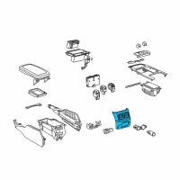 OEM Lexus GS450h Register Assy, Console Box Diagram - 58860-30041-C0