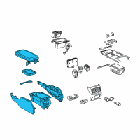 OEM Lexus GS300 Box Assembly, Console Diagram - 58810-30A22-A0