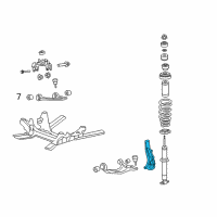 OEM 2008 Cadillac CTS Knuckle Diagram - 15775067