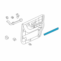 OEM 1999 Honda CR-V Weatherstrip, RR. Door (Inner) Diagram - 72835-S10-003