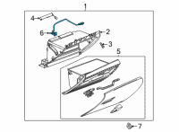 OEM 2022 Cadillac Escalade Glove Box Lamp Diagram - 13519327