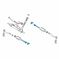 OEM 2014 Nissan Quest Socket Kit - Tie Rod, Inner Diagram - D8521-1JA0A