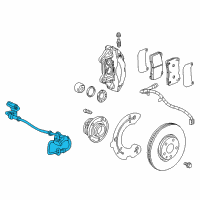 OEM 2020 Cadillac CT6 Front Speed Sensor Diagram - 84460906