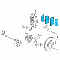 OEM 2020 Cadillac CT6 Front Pads Diagram - 23441307